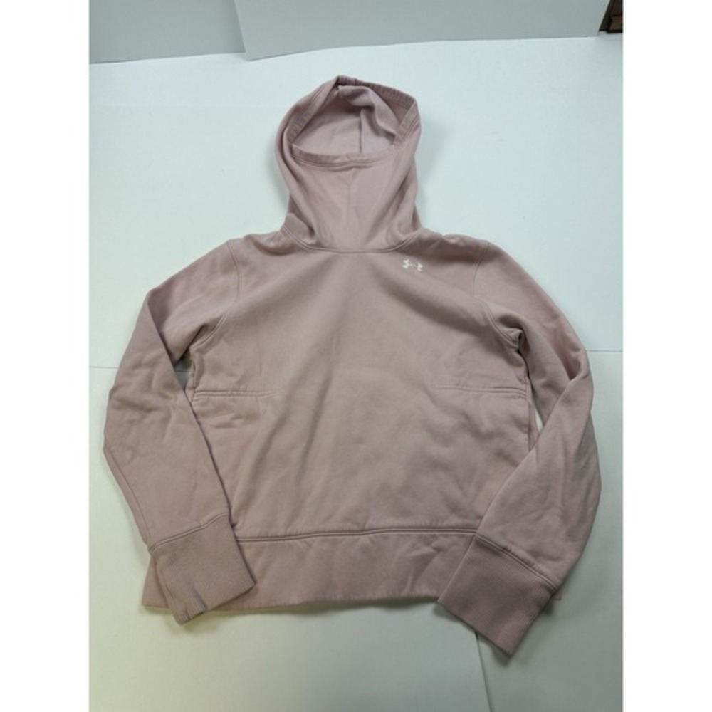 Under‎ Armour Sweater Womens Medium Pink Pullover Hoodie Sweatshirt Mock Neck